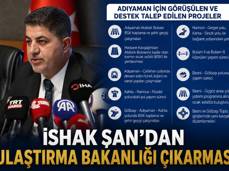İshak Şan'dan Ulaştırma Bakanlığı Çıkarması