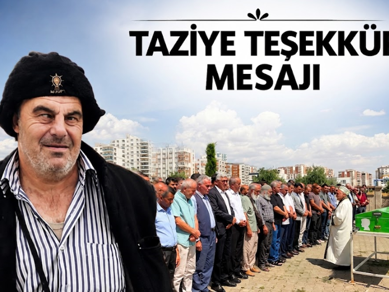 TAZİYE TEŞEKKÜR MESAJI